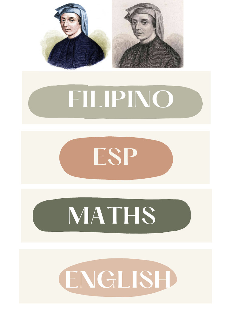Green and Pink Abstract Classroom Subject Labels | PDF | Wellness