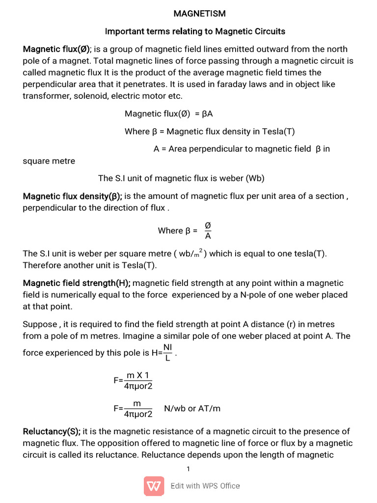 Understanding Magnetic Circuits | PDF | Electromagnetic Induction ...