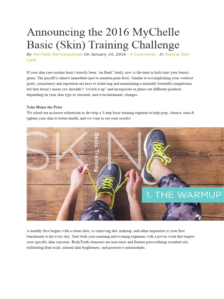 MyChelle Skin Care Training Challenge | PDF | Skin