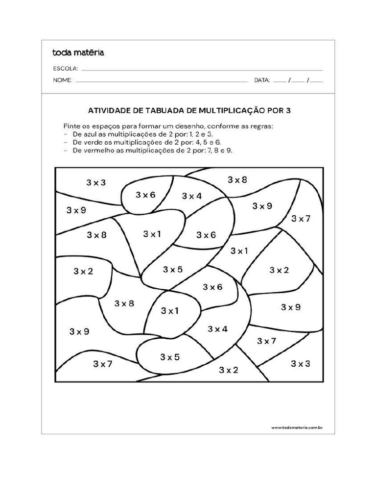 Atividade - Tabuada de 3 | PDF