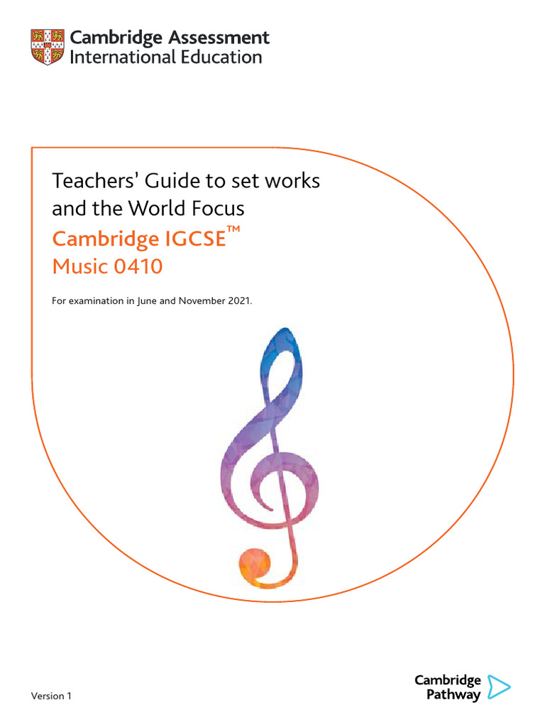 2021 Teachers Guide To Set Works and The World Focus | PDF | Clef ...