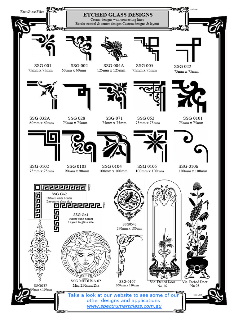 Etched Glass Designs | PDF