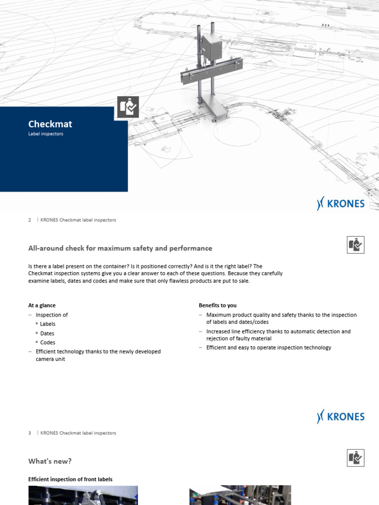 Krones Checkmat Label Inspection Overview | PDF | Camera