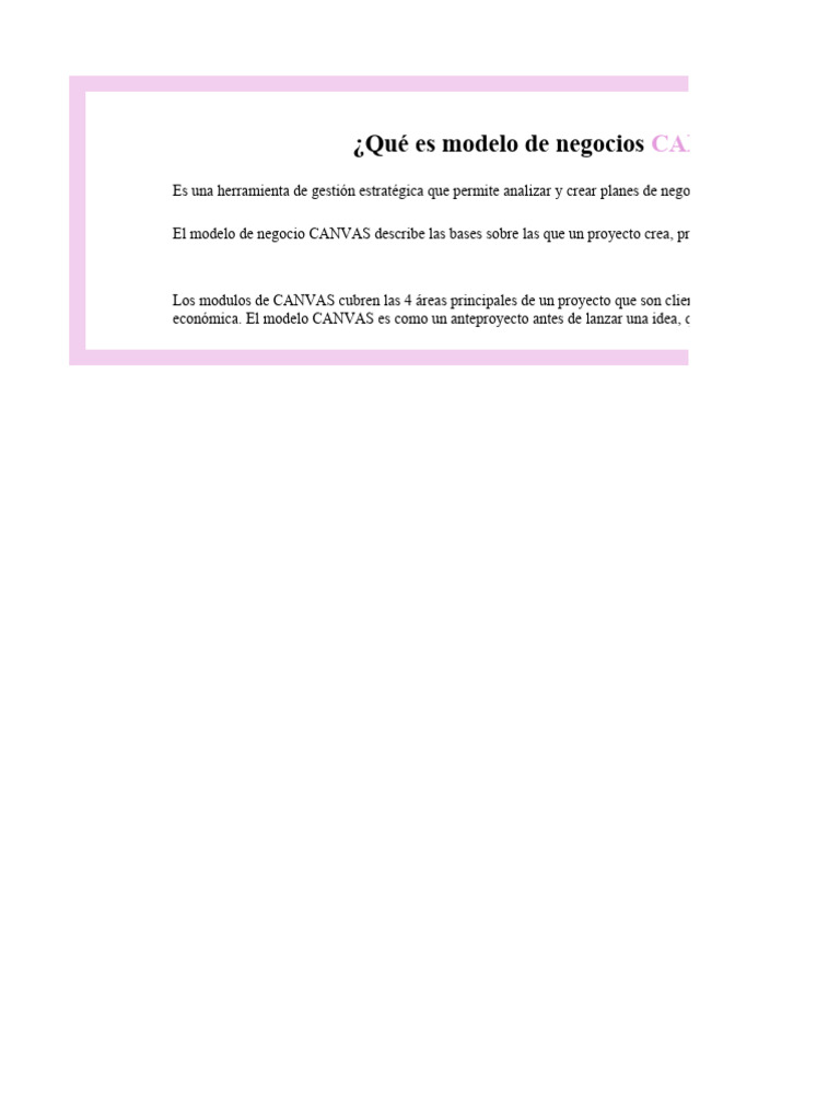 Modelo de Negocio CANVAS para MaiMar | PDF | Margen bruto | Negocios ...