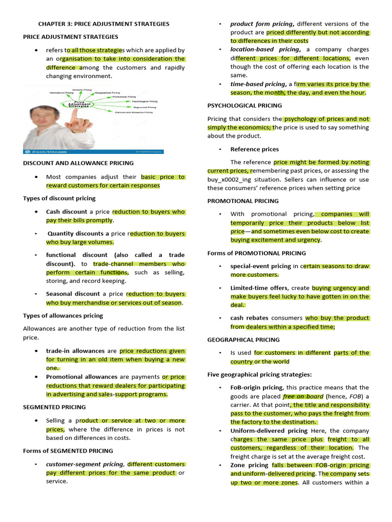 Chapter 3 Pricing Strategy Pdf Pricing Prices