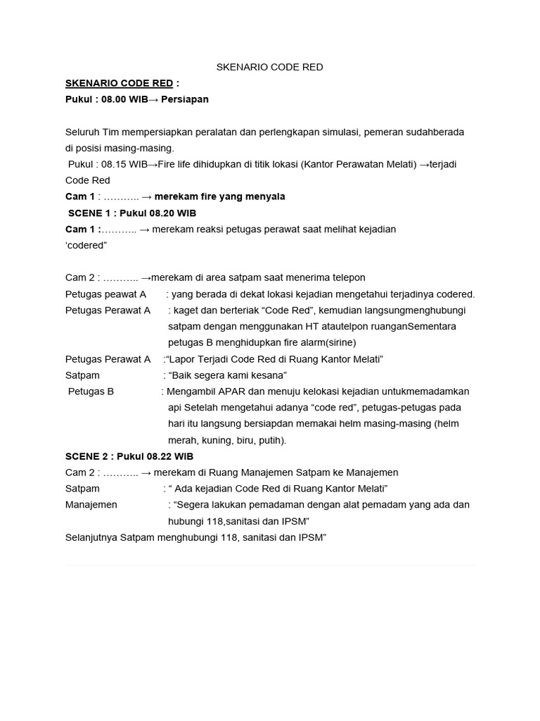 Simulasi Tanggap Darurat Code Red | PDF