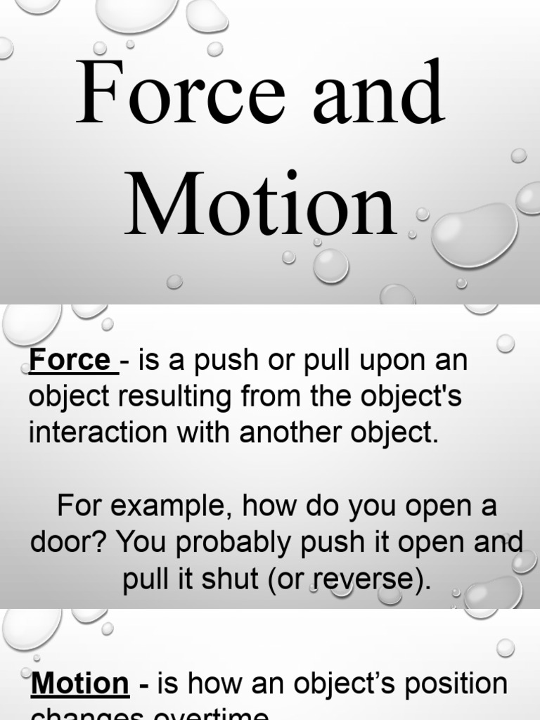 Force and Motion | PDF | Acceleration | Velocity