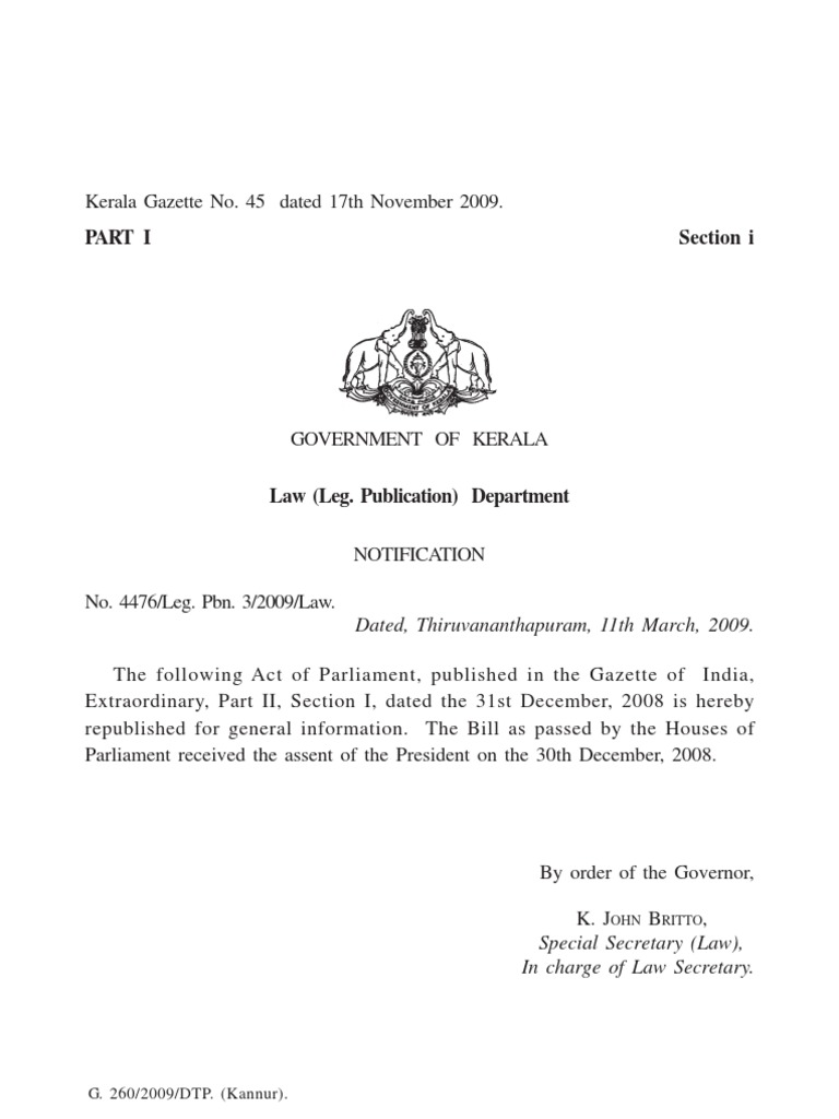 Sector Workers' Social Security Act, 2008 PDF Welfare