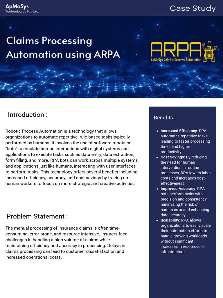 Claims Processing Automation Using ARPA | PDF | Automation | Computing