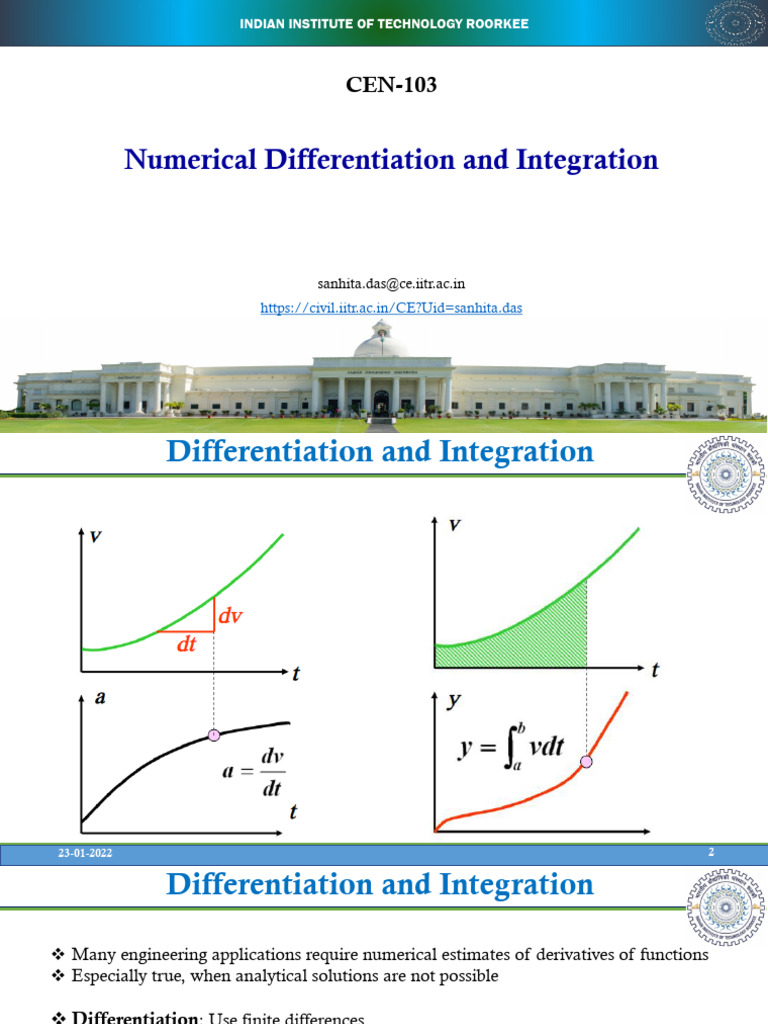 04 Numerical Differentiation | PDF | Finite Difference | Integral