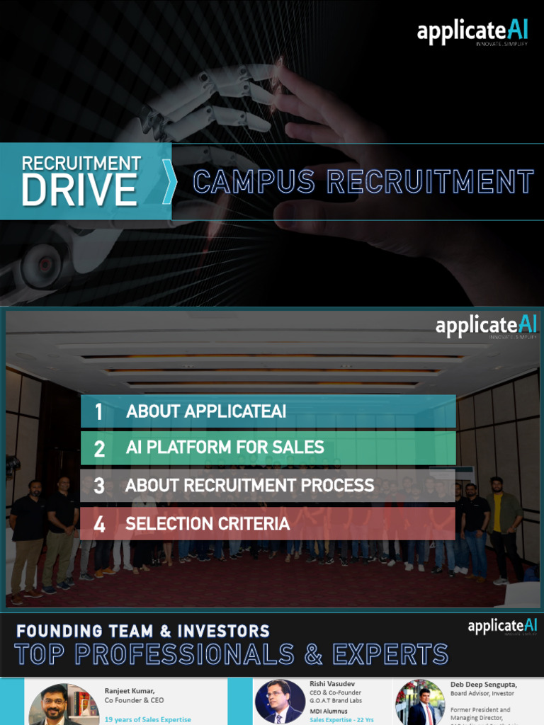 Recruitment Drive for AI Sales Experts | PDF | Business | Software ...