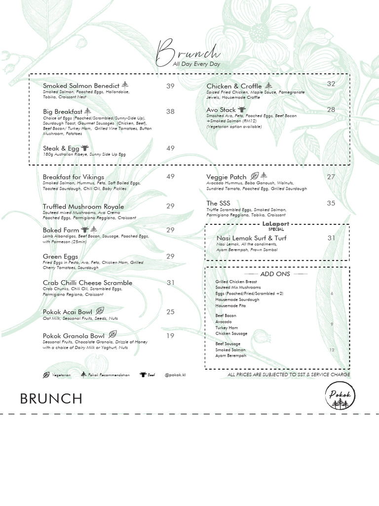 Pokok Lalaport Menu Highlights | PDF | Hamburgers | Cooking