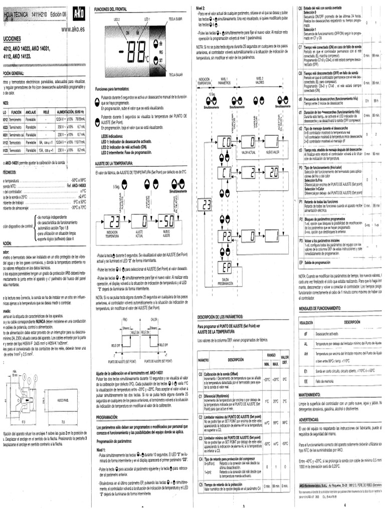 AKO 14023-14031-14123 Instrucciones | PDF