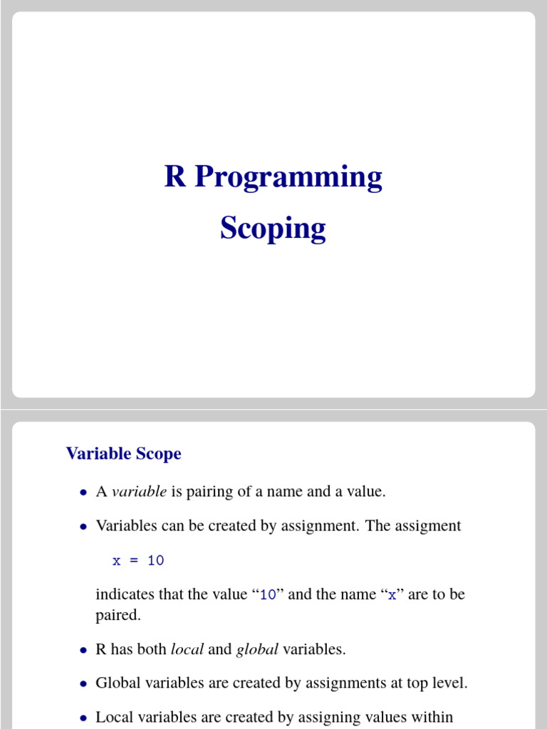 11 Scoping | PDF | Parameter (Computer Programming) | Scope (Computer ...