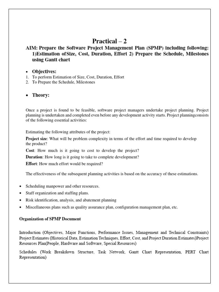 Software Project Management Plan Guide | PDF | Project Management ...