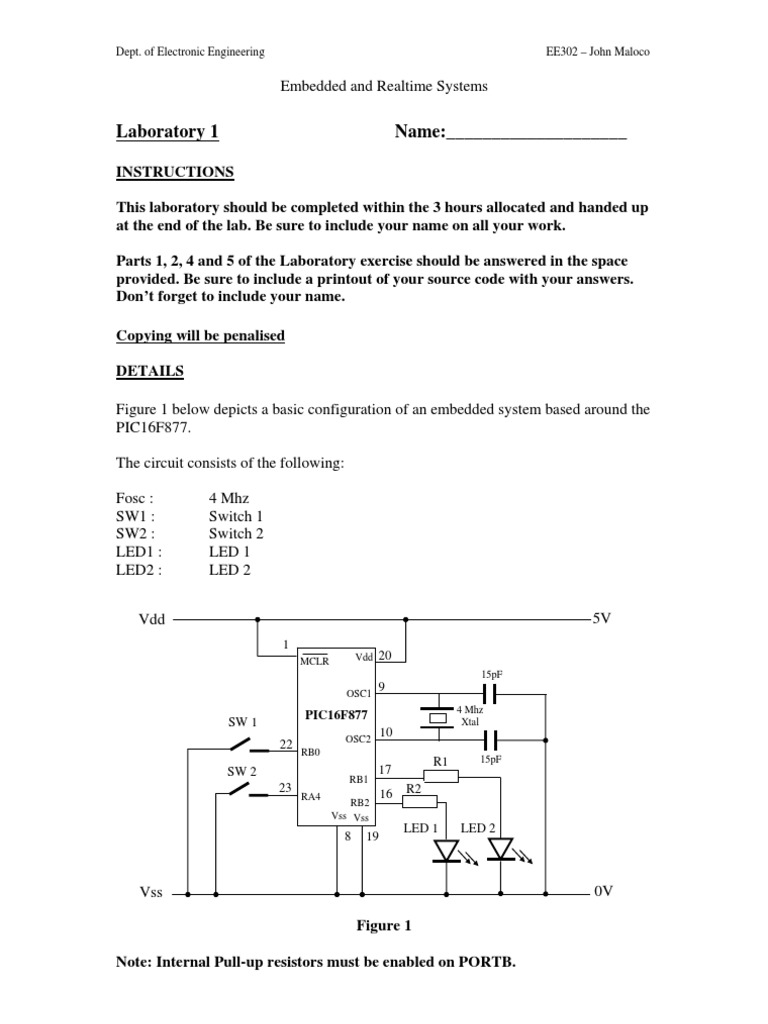 EE302 Embedded Systems Lab Guide | PDF