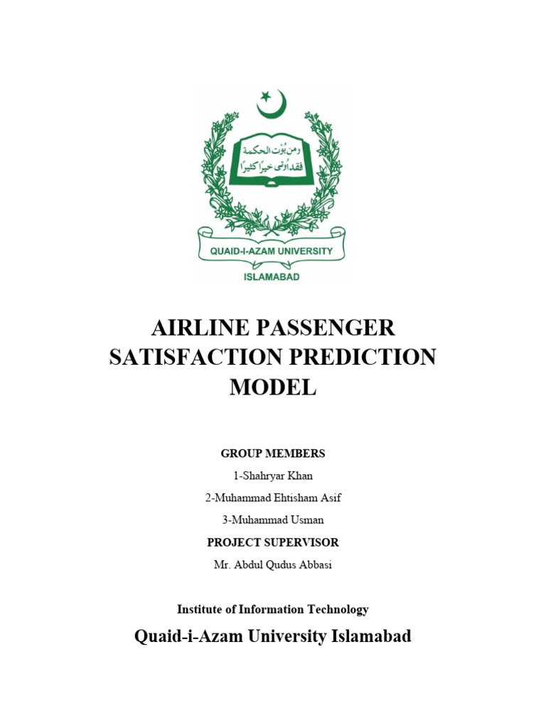 Airline Passenger Satisfaction Model | PDF | Machine Learning ...