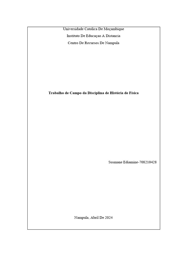 História da Física: Evolução e Contribuições | PDF | Física | Science