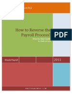 How To Reverse The Payroll Process?: O E-B S R12