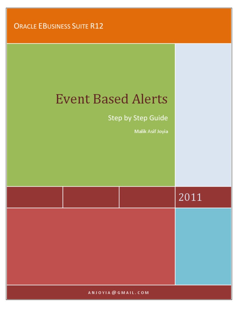 Event-Based Alerts in Oracle R12 Guide | PDF | Sql | Databases
