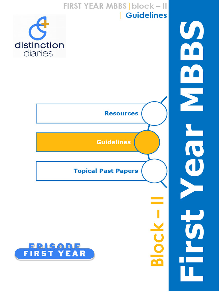First Year MBBS Block-II Guidelines | PDF | Hand | Human Leg