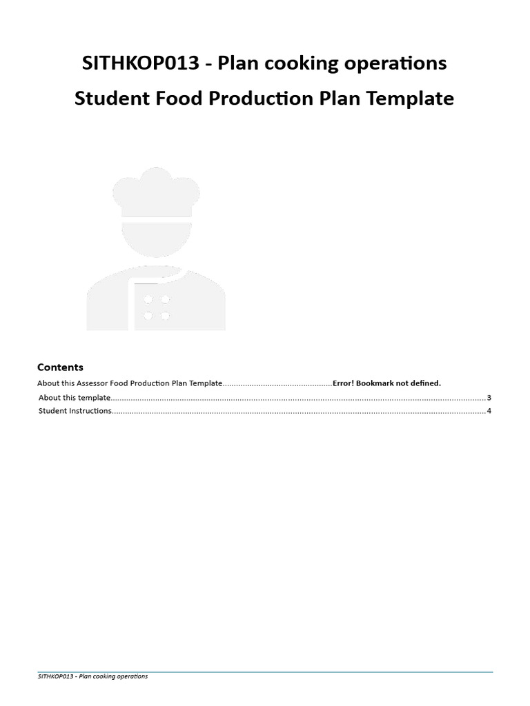 Food Production Plan Template Guide | PDF | Food Safety | Sushi