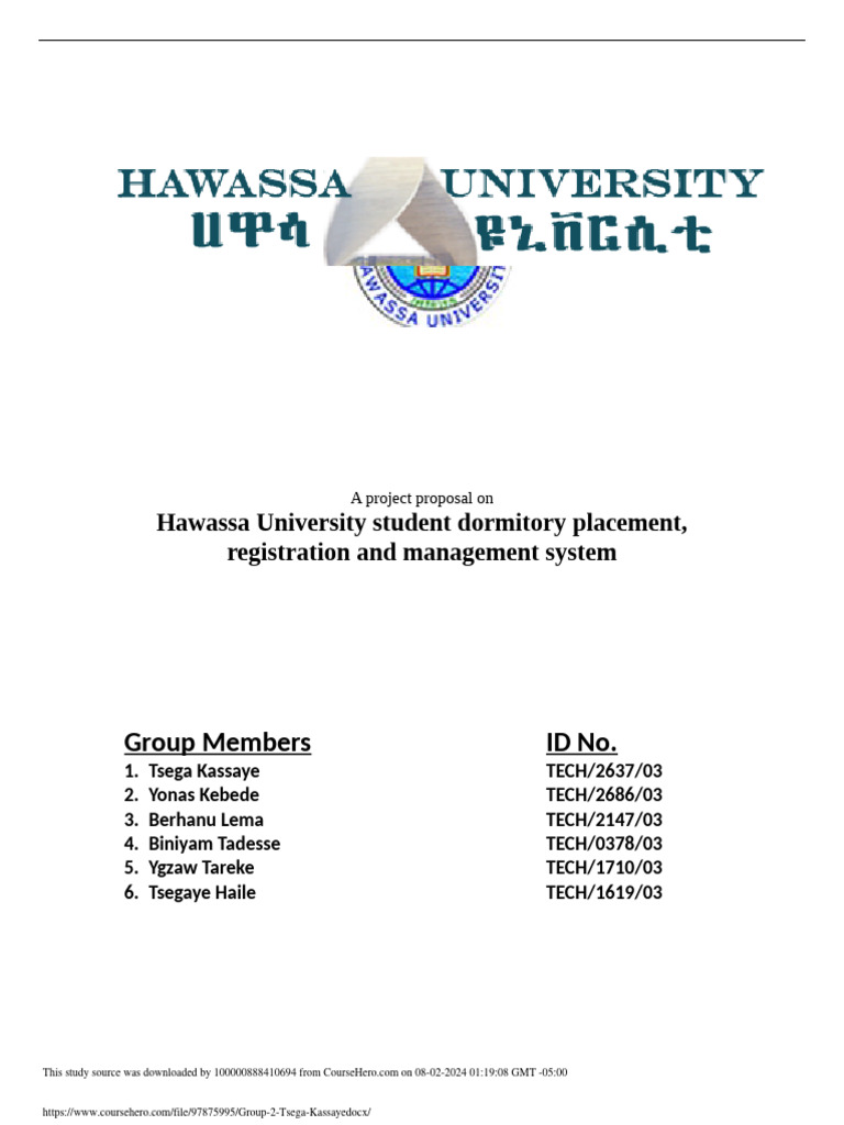 Hawassa University Dormitory Management System | PDF | Databases ...