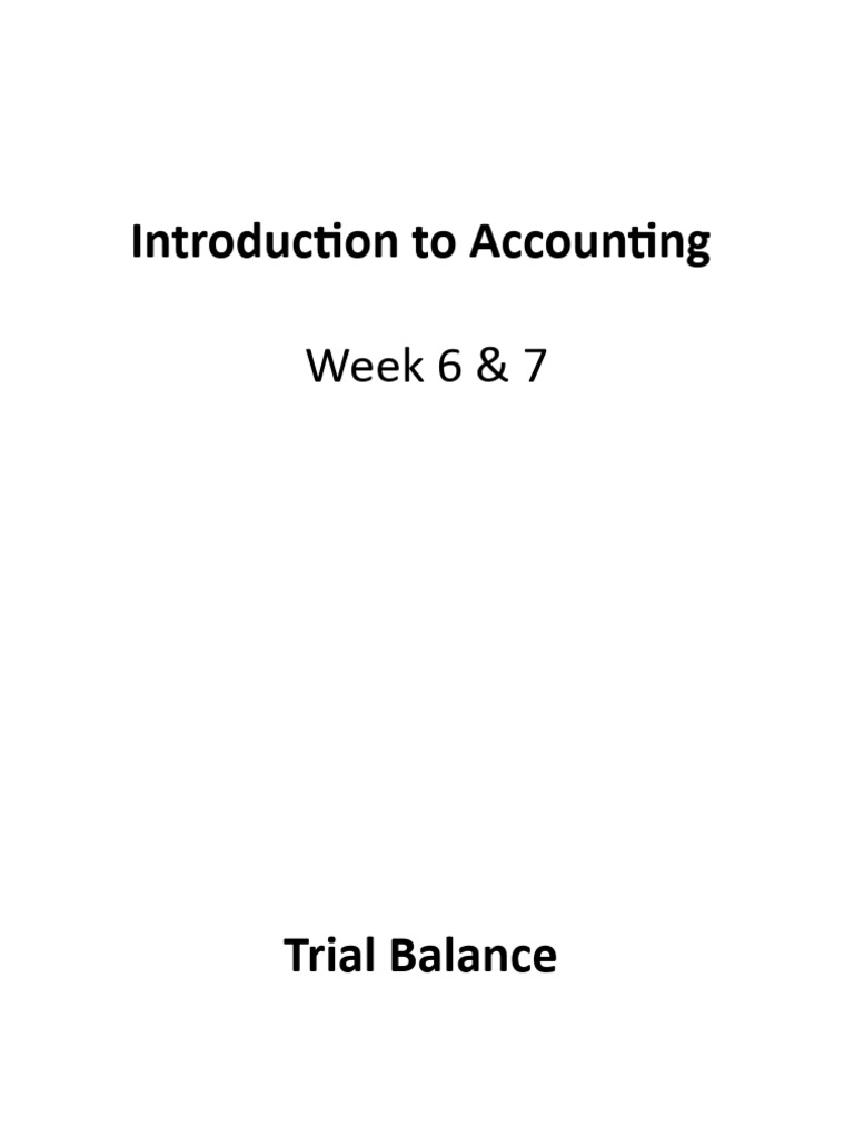Introduction To Accounting - Week 6 & 7 | PDF | Depreciation | Debits ...