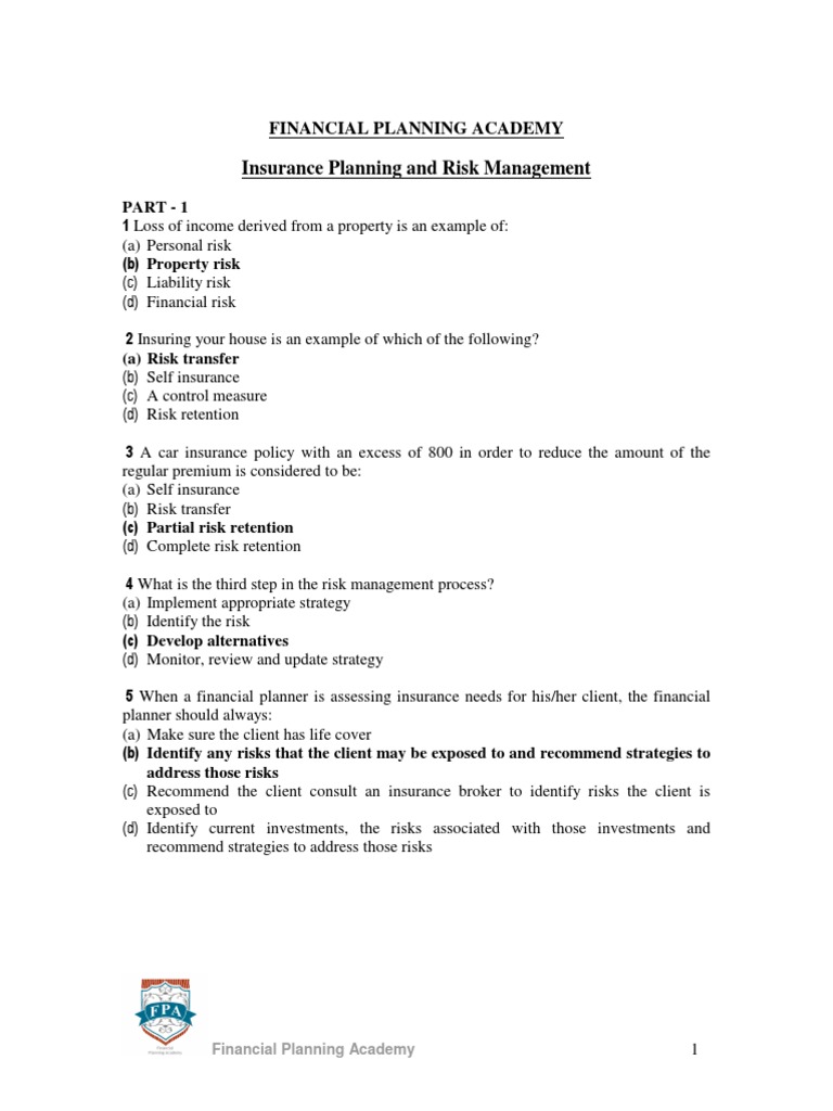 FPA Insurance Planning Module | PDF | Life Insurance | Subrogation