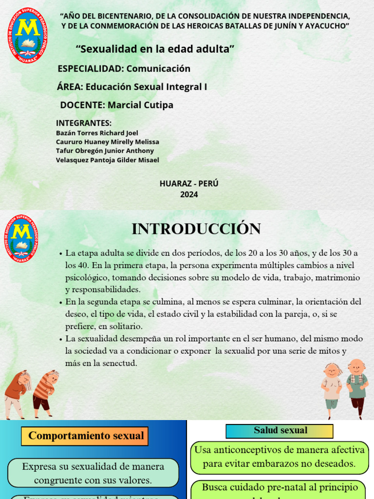 Sexualidad en la Edad Adulta y Senectud | PDF | La sexualidad humana ...