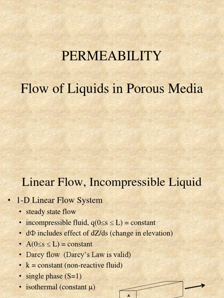 Permeability in Porous Media Flow | PDF