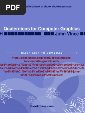 PDF Download) Quaternions for Computer Graphics CH 计算机 ...