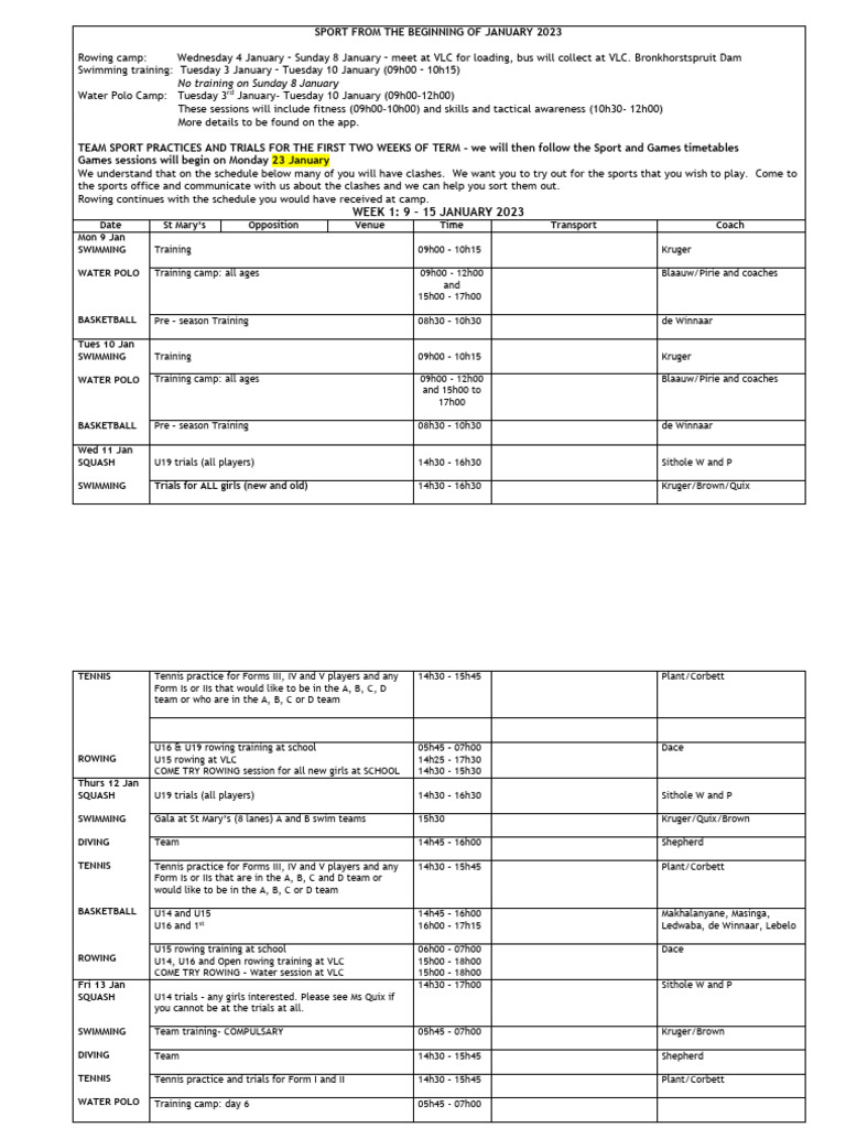 First 2 weeks of year before term and week 1 23 pdf olympic sports