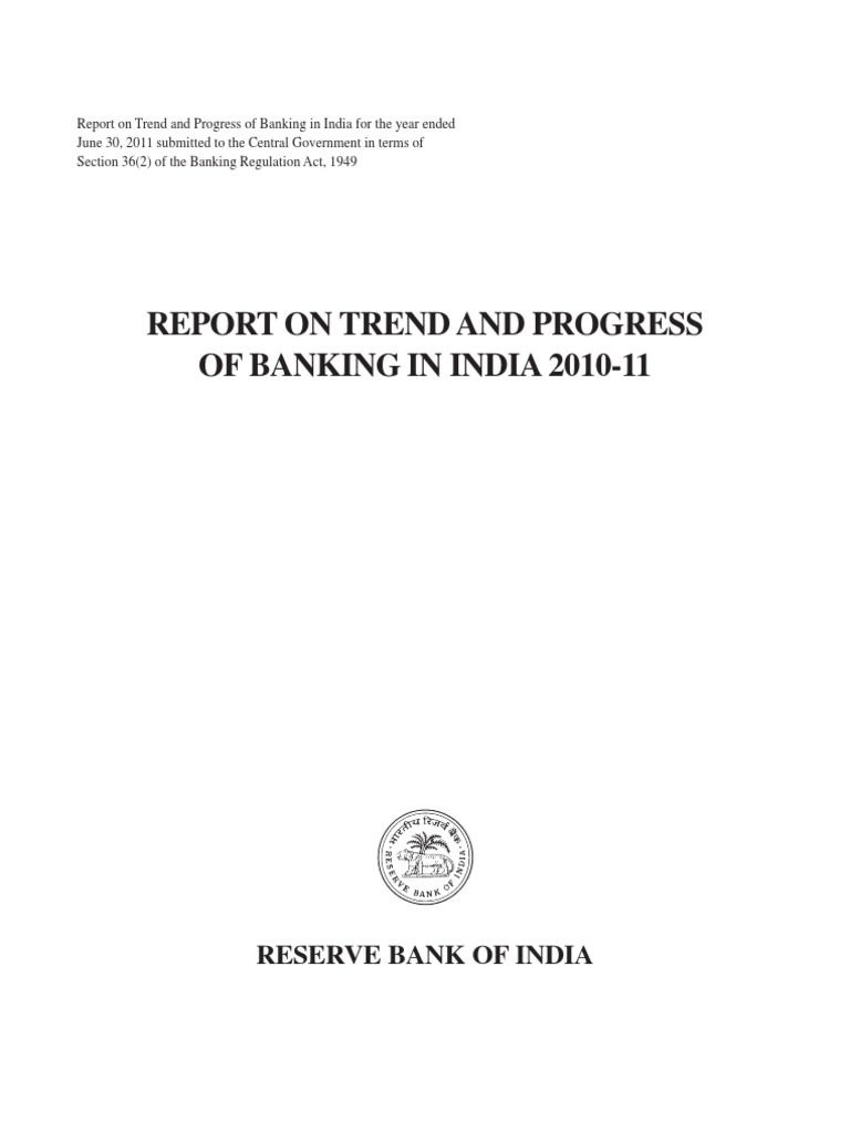 Banking Progress Report | PDF