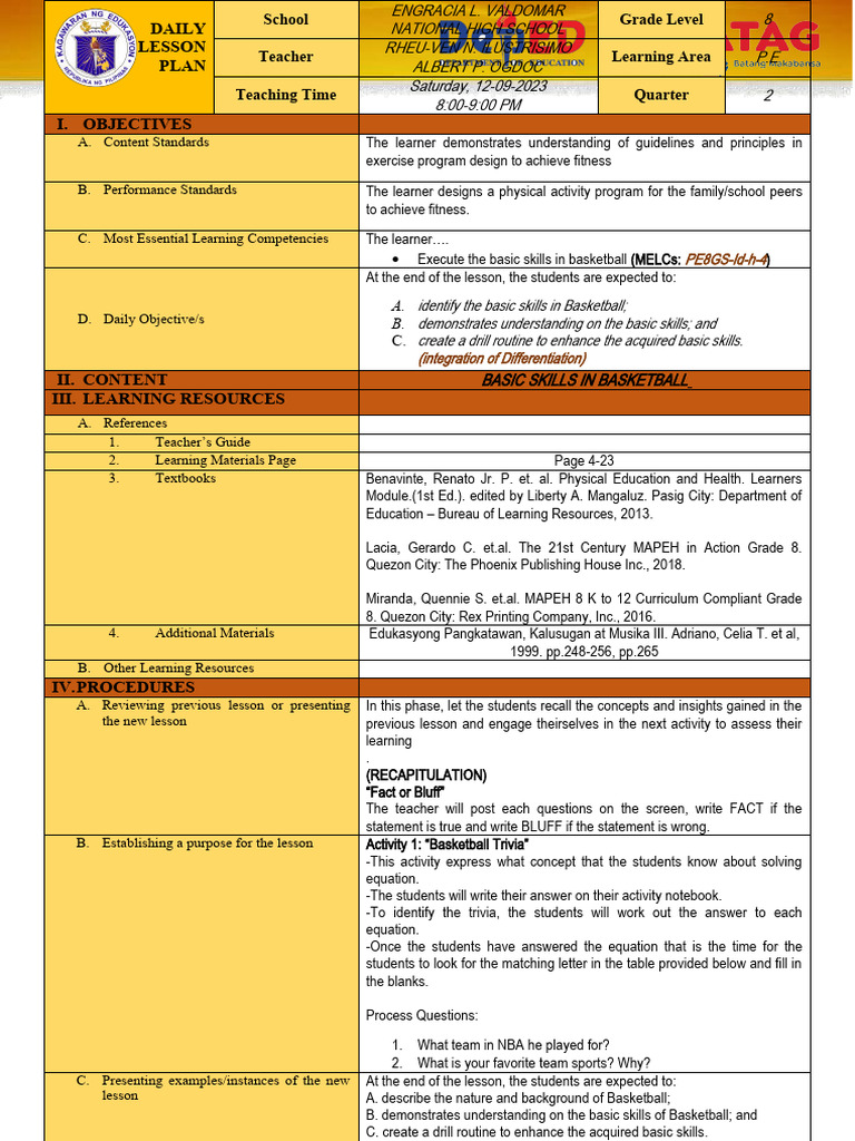 Dlp Demo Labfinal Pdf Learning Teachers