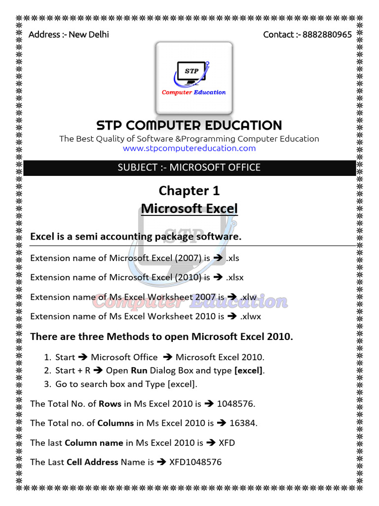 Microsoft Excel Basics and Functions | PDF