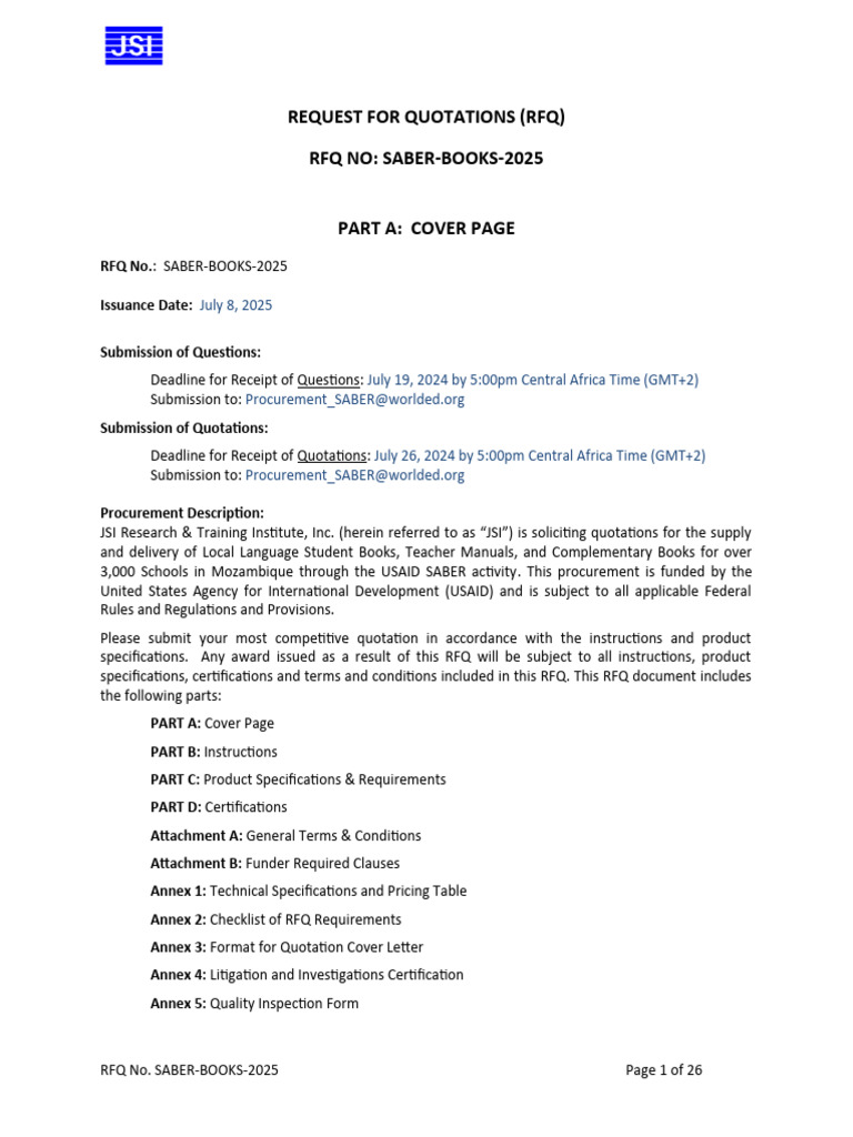 0 RFQ - Saber Books 2025 - Final | PDF | Business | Technology ...