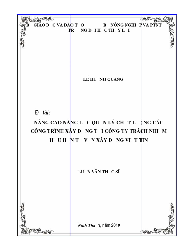 Luan Van Thac Si Quan Ly Xay Dung 1 | PDF