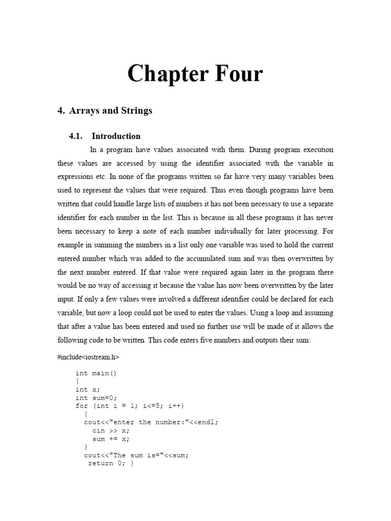 Arrays and Strings in C++ Programming | PDF | Pointer (Computer ...