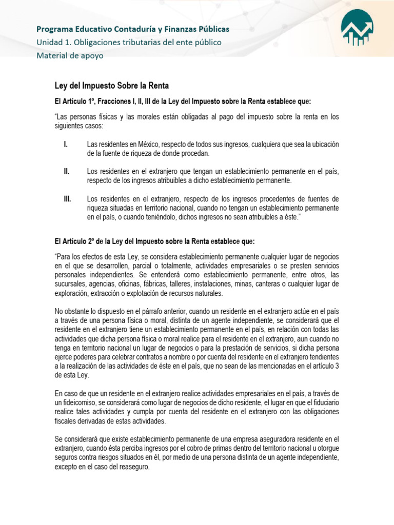 Ley Del ISR | PDF | Impuesto sobre la renta | Impuestos