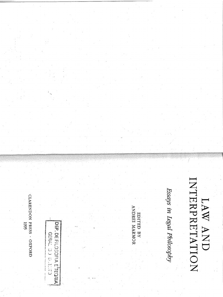 Stephen R. Perry - Interpretation and Metrodology in Legal Theory | PDF