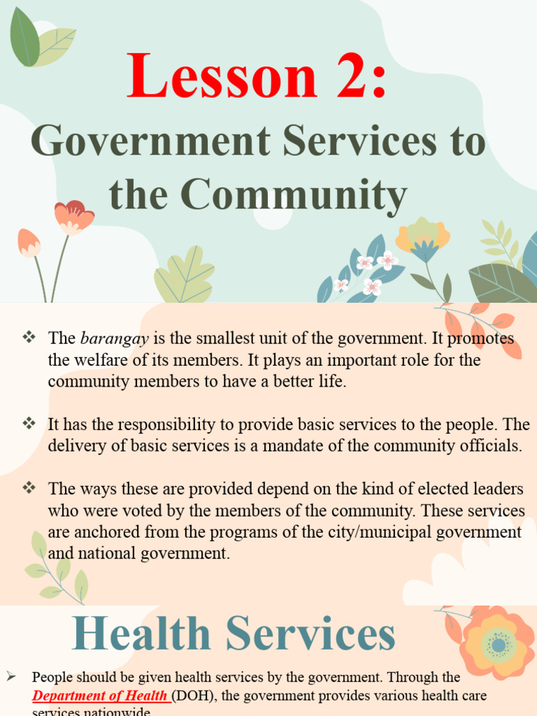 Community Government Services | PDF | Social Science