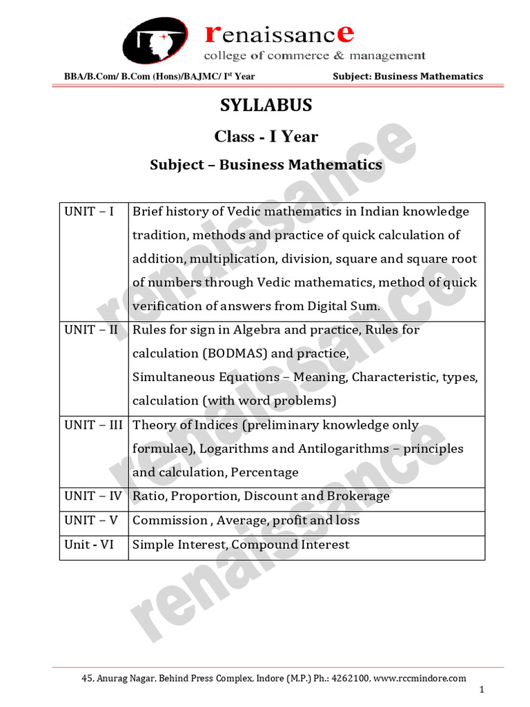 Business Mathematics 1 | PDF | Discounts And Allowances | Equations
