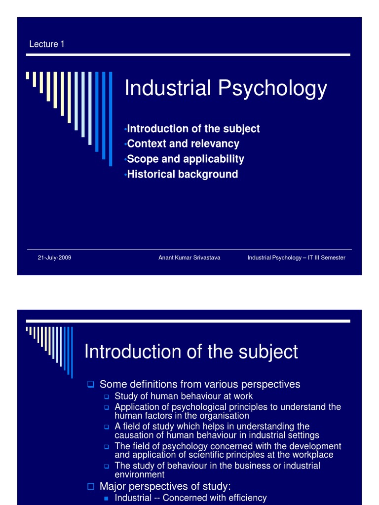 Industrial Psychology | PDF | Industrial And Organizational Psychology ...