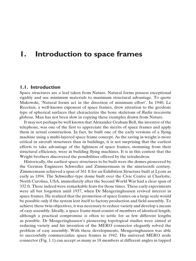 Overview of Space Frame Structures | PDF | Pipe (Fluid Conveyance ...