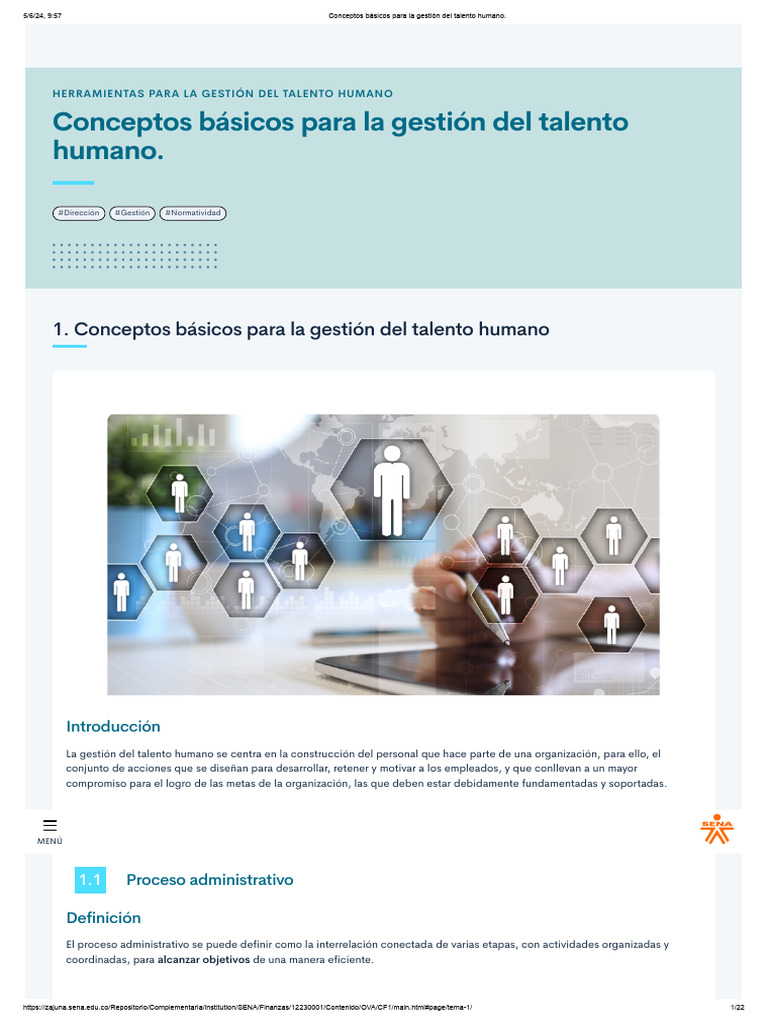 Conceptos Básicos para La Gestión Del Talento Humano - Sena | PDF ...