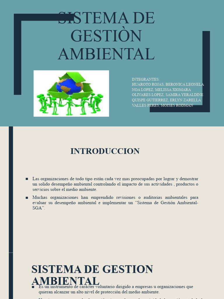 Sistema de Gestiòn Ambiental | PDF | Entorno natural | Planificación