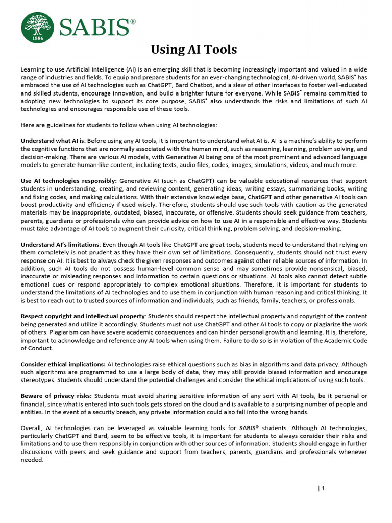 Using AI Tools | PDF | Artificial Intelligence | Intelligence (AI ...