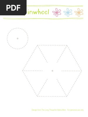 Pinwheel Flower Template
