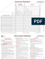 Instructor Worksheet: Swimming Skills and Water Safety Fitness Activities